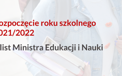 List Ministra Edukacji i Nauki – rozpoczęcie roku szkolnego 2021/2022