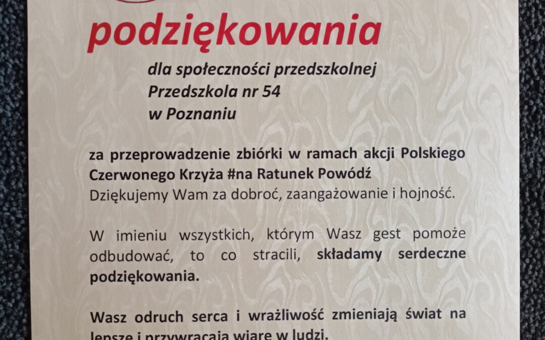 Udział w Ogólnopolskiej Kampanii Polskiego Czerwonego Krzyża